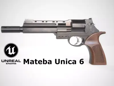 Italian Auto-Revolver Low-poly 3D model