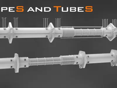 Pipes and Tubes 3D model purchase