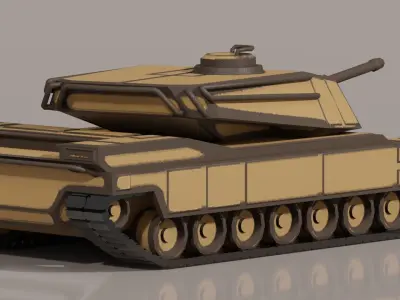 M1 Abrams Tank 3D Model Free low-poly 3D model