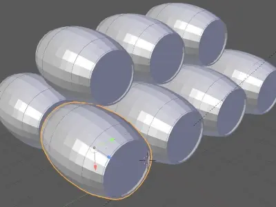 Wooden Barrel Low-poly 3D model 9