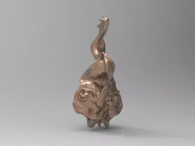 Fish engraving double  3D model
