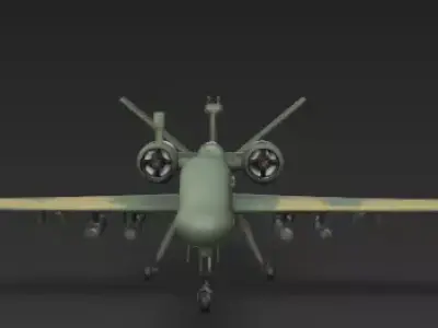 Military UAV Drone 3D Model Reconnaissance Aircraft Low-poly 3D model