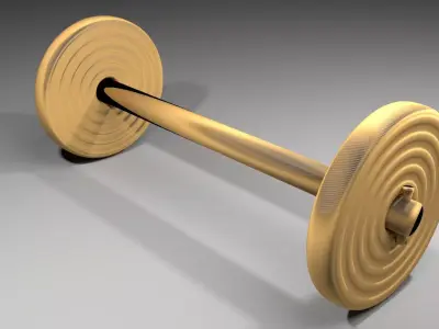 Wooden Wheel 4 3D model