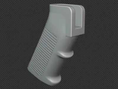 AR-15 A2 Pistol-Grip Low-poly 3D model