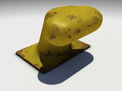 Bollard piece of metal 3D model