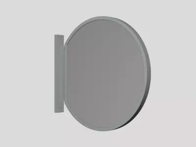 Signboard Oval - Geometry Only No Textures No Materials 3D model