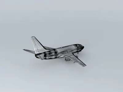 Template Boeing 737 100 Free 3D model