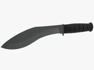 Kukri knife 3D model 2