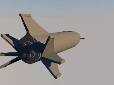 Simple spaceship Free 3D print model purchase