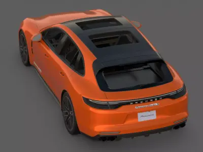 2021 Porsche Panamera Turbo S Sport Turismo 3D Model 3D model