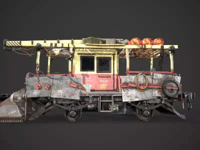RAILCAR Low-poly 3D model