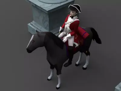 SEVEN YEARS WAR Cavalery Low-poly 3D model