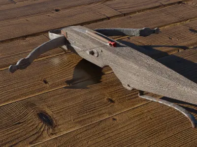 Crossbow with a dart 3D model