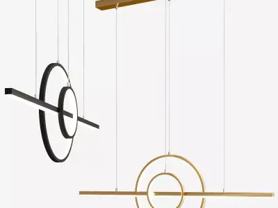 Indoor LED Chandelier 3D model