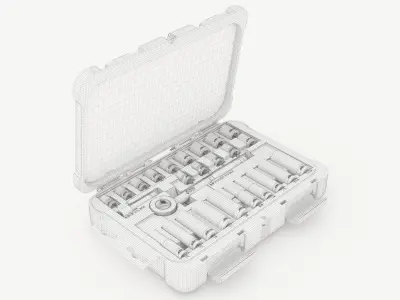 Set of wrenches 3D model