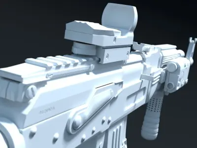 AK 47 Full Customized 3D model