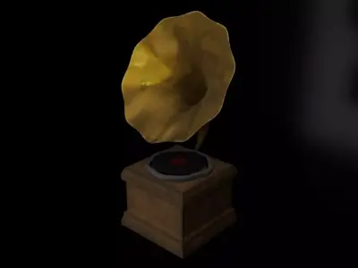 Gramophone Free low-poly 3D model