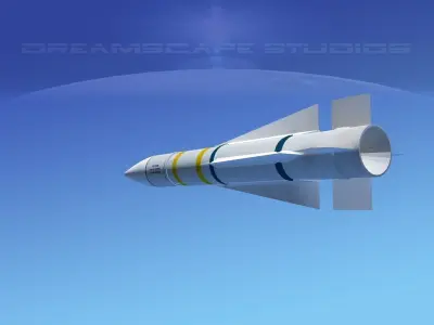 AIM -54 Phoenix air to air missile Low-poly 3D model
