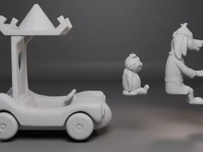 Hong Kong Phooey and Spot - 1974 Cartoon 3D print model