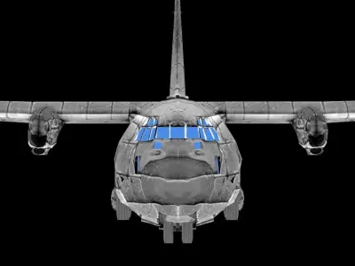 aeroplane military aircraft Low-poly 3D model