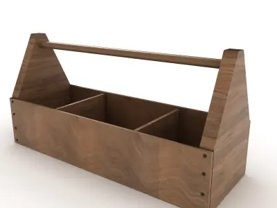 Wooden Toolbox  3D model