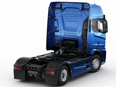 F-max 2019 truck with trailer 3D model
