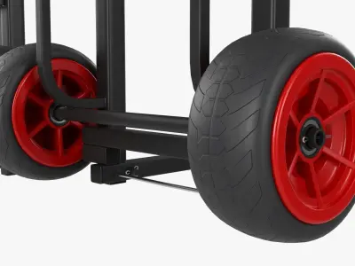 Transporting cart foldable 3D model