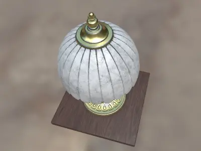 Old table lamp antique Low-poly 3D model