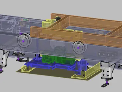 CONVEYOR AUTO MOVIL CHASIS Free 3D model