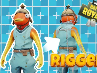 FORTNITE Fishstick SKIN FREE Free 3D model