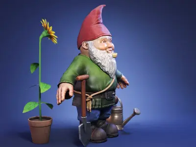 Stylized Garden Gnome 3D model