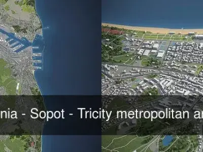 Gdansk - Gdynia - Sopot - Tricity metropolitan area 3D Model Pack purchase