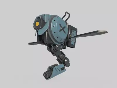 Future sci-fi flying scorpion defense robot 3D model