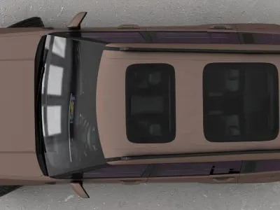 Hyundai Santa Fe 2024 Opening doors and trunk 3D model
