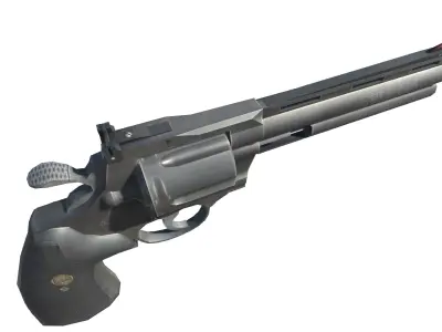 04-357 magnum-gun model 3d game ready model Low-poly 3D model Low-poly 3D model