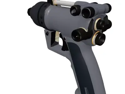 Gritty SciFi Handgun Prop 3D model