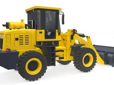 Wheel Loader Rigged and Animated 3D model