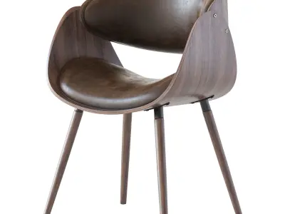 Corvus Mid-century Modern Accent Chair 3D model