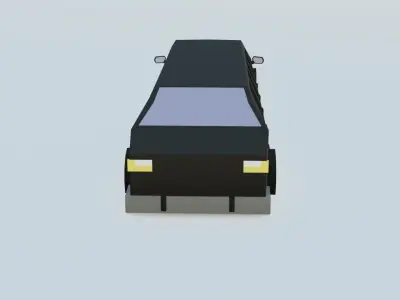 limozine low poly Free 3D model