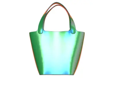Green PVC Aurora Tote Bag 3D model