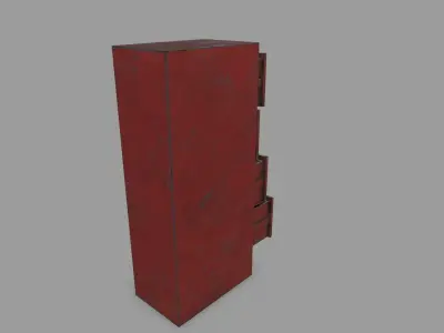 Cabinet metal filing Low-poly 3D model