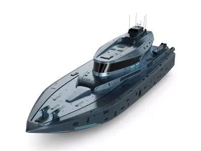 patrol boat 3D model by mohammadfm175 from CGTrader