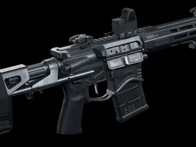 Springfield Armory Saint edge PDW ar15 pistol Low-poly 3D model