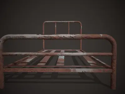 Rusty Bed Low-poly 3D model