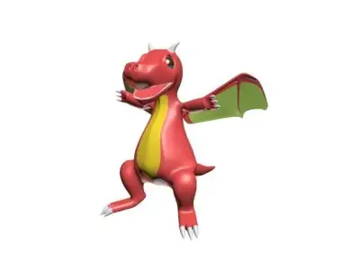 Reddragon Low-poly 3D model
