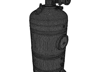 Futuristic Oxygen Tank with Gauge 3D model
