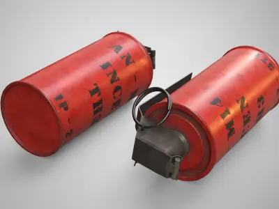 AN-M14 TH3 Incendiary Grenade AAA Game Ready Low-poly 3D model