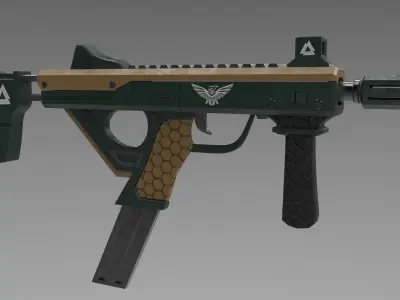 SMG Gun Free low-poly 3D model