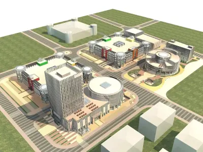 Commercial Building 3D model 64