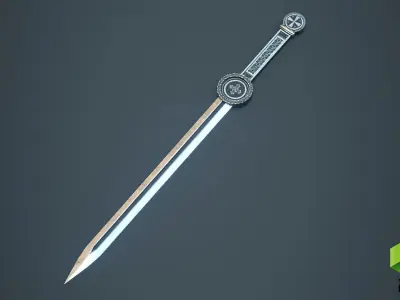 Throwing Dagger Low-poly 3D model